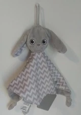 Lovey Security Blanket Sooth Teether Bunny Rabbit BooginHead Gray White READ