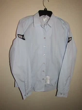 Defense Logistics Agency Womens 12 Blue Uniform Shirt Army Navy Military L USA