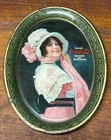 Antique 1914 COCA-COLA Soda Pop Advertising Tin Litho Tip Tray 6.25” Betty VTG