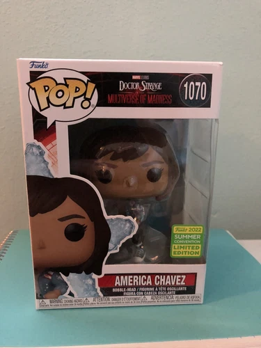 Funko POP Vinilo Marvel Doctor Strange 1070 America Chávez Convención de Verano Nuevo en Caja