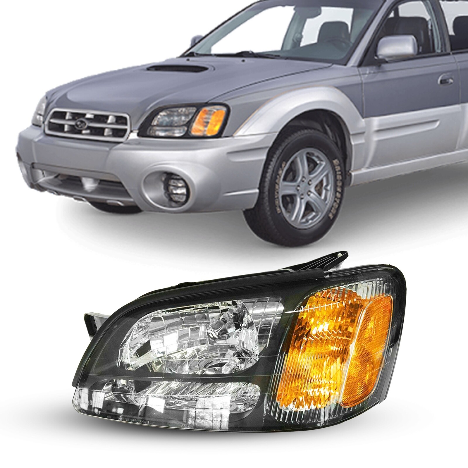 For 00-04 Legacy Outback 03-06 Subaru Baja Headlight Headlamp