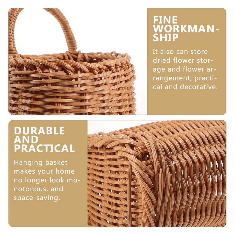 Wire Basket Wall Rattan Door Hanging Toys Storage Bins with Lids eBay