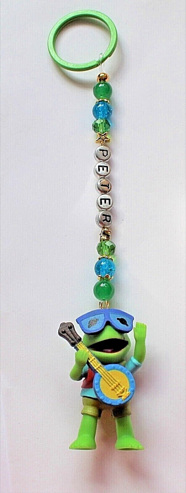 Personalised Muppet / Kermit the Frog Keyring / bag charm (you chose a name) eBay