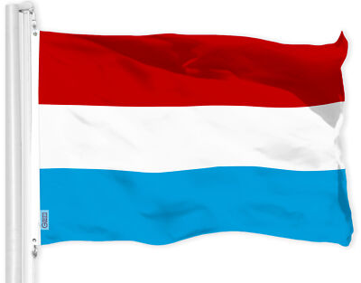 G128 Luxembourg Luxembourgers Flag 3x5 Ft LiteWeave Pro Printed 150D Polyester