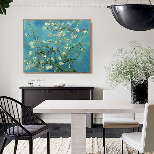"Ramas de lona enmarcadas con flor de almendras de Vincent Van Gogh 20""x24" - Imagen 2 de 6