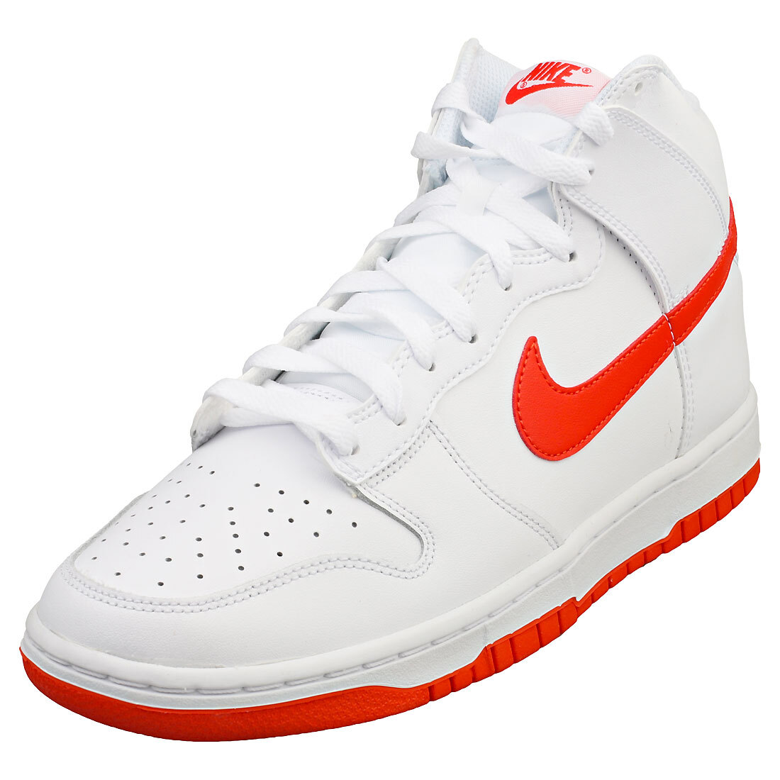 white nike high tops red swoosh