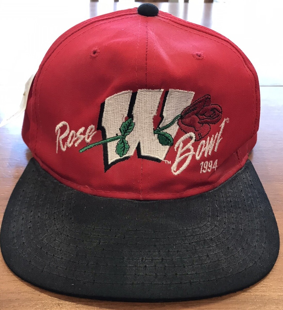Wisconsin Badgers Hat Vtg 1994 Snapback Original Rose Bowl Long