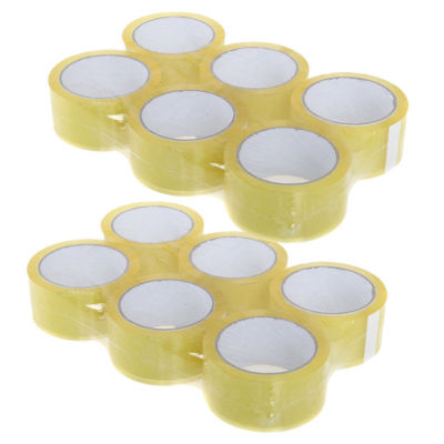 12 x transparentes Verpackungs-Selotape Klebeband 48 mm x 66 m Rollen Paket breit stark neu