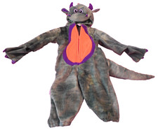 Green DRAGON Halloween Costume Baby Infant Hood Zip Up Padded Size 12 Months New
