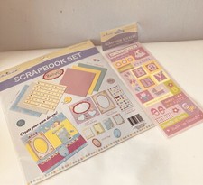 Miss Elizabeth’s Baby Themed Scrapbook Set Baby Kit Items Plus Girl Stickers NEW