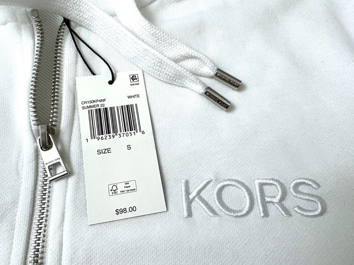 Michael Kors Men's Embroidered Logo Cotton Terry Zip-Up