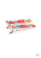 Paparazzi Jewelry- Get Outta Hair - Cryllic irredescent hair clips. New