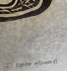 Inuit STONE CUT  Print "THE NEST" Signed By KOOTOO MUNNO # 29/50 18x24 in 1981 — photo 3