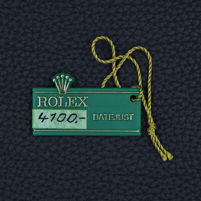 ROLEX Hangtag DATEJUST Big Crown Preisschild vintage price tag 100% SWISS