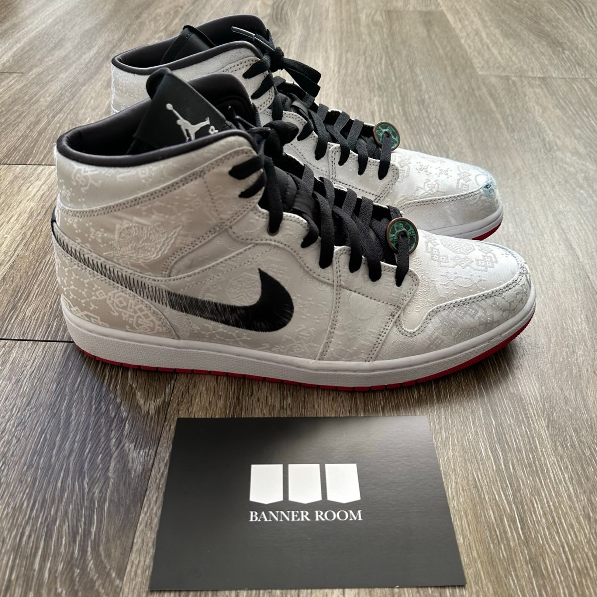 未使用 NIKE CLOT AIR JORDAN 1 SE FEARLESS Size 13- JORDAN 1 MID SE FEARLESS Edison Chen CLOT WHITE