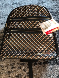 skip hop deco saffiano diaper backpack