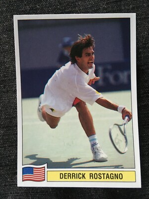PANINI TENNIS ATP TOUR 1992 STAR PLAYER DERRICK ROSTAGNO USA # 133 MINT PSA NEW 
