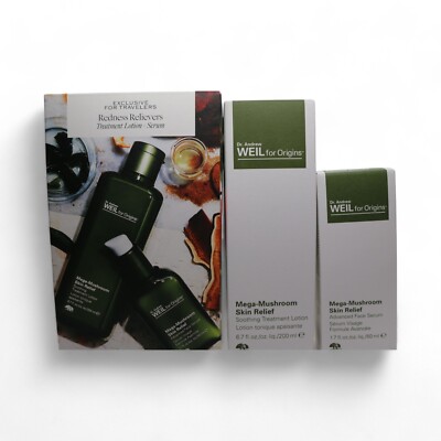 Origins Redness Relievers Set Mega-Mushroom Serum 50ml & Treatment Lotion 200ml