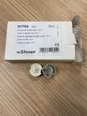 Wöhner 01704.000 D-Schraub-Passeinsatz 16A  12 Stück ***