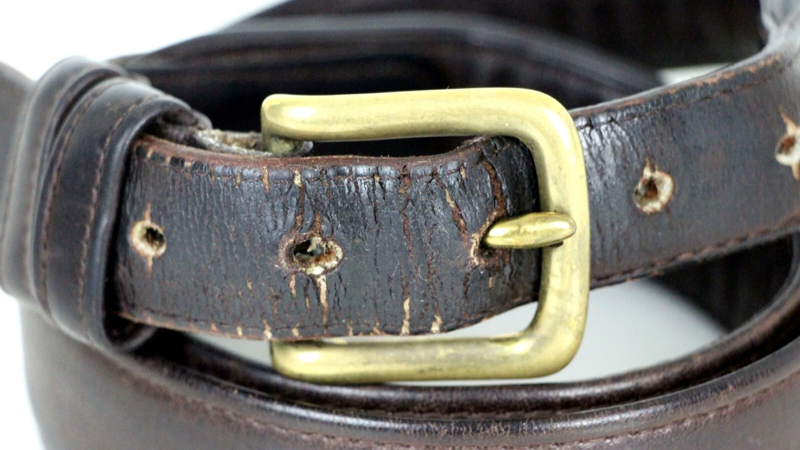 Vintage Coach #6308 MARRONE VERA PELLE 1 1 8"Wd ABITO CASUAL CINTURA UOMO 36 (T80