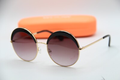 NEW WOOW OPTICAL SUPER STAR 2 COL 100 BLK GOLD GRADIENT SUNGLASSES W/CASE 54-19