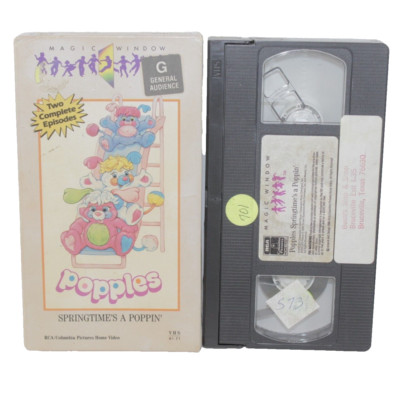 Popples Springtime's a Poppin' VHS Magic Window Video RCA/Columbia Animated