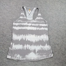 Lucy Shirt Womens Large Gray Tie Dye Sleeveless Racer Back Tank Top Gym Running