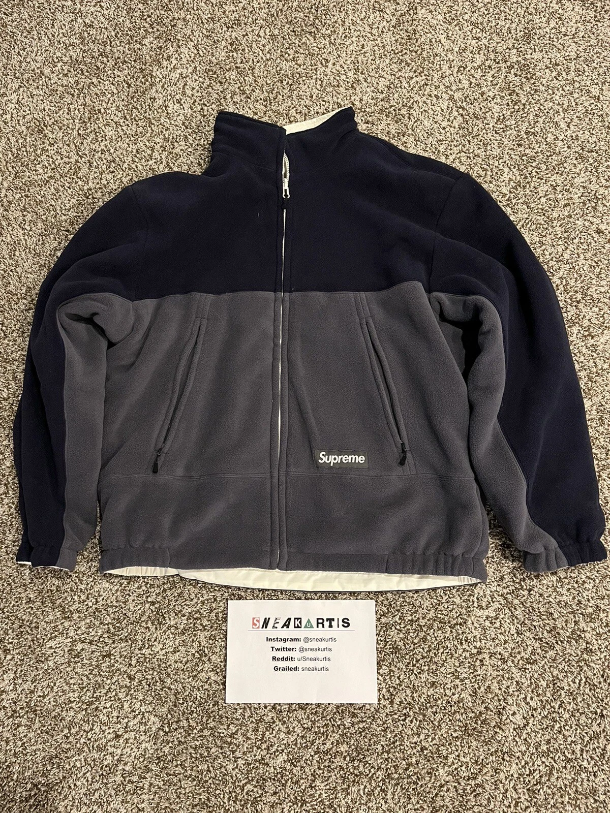 Veste doublée Polartec réversible Supreme Gore Tex « Logos naturels »   Taille L