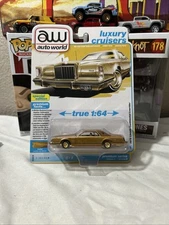 1979 LINCOLN CONTINENTAL LOWRIDER GOLD 1/64 CAR BY AUTO WORLD 64482-AWSP175 B