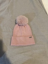 Steve Madden Women's Light Pink Winter Pom Pom Beanie Hat One Size