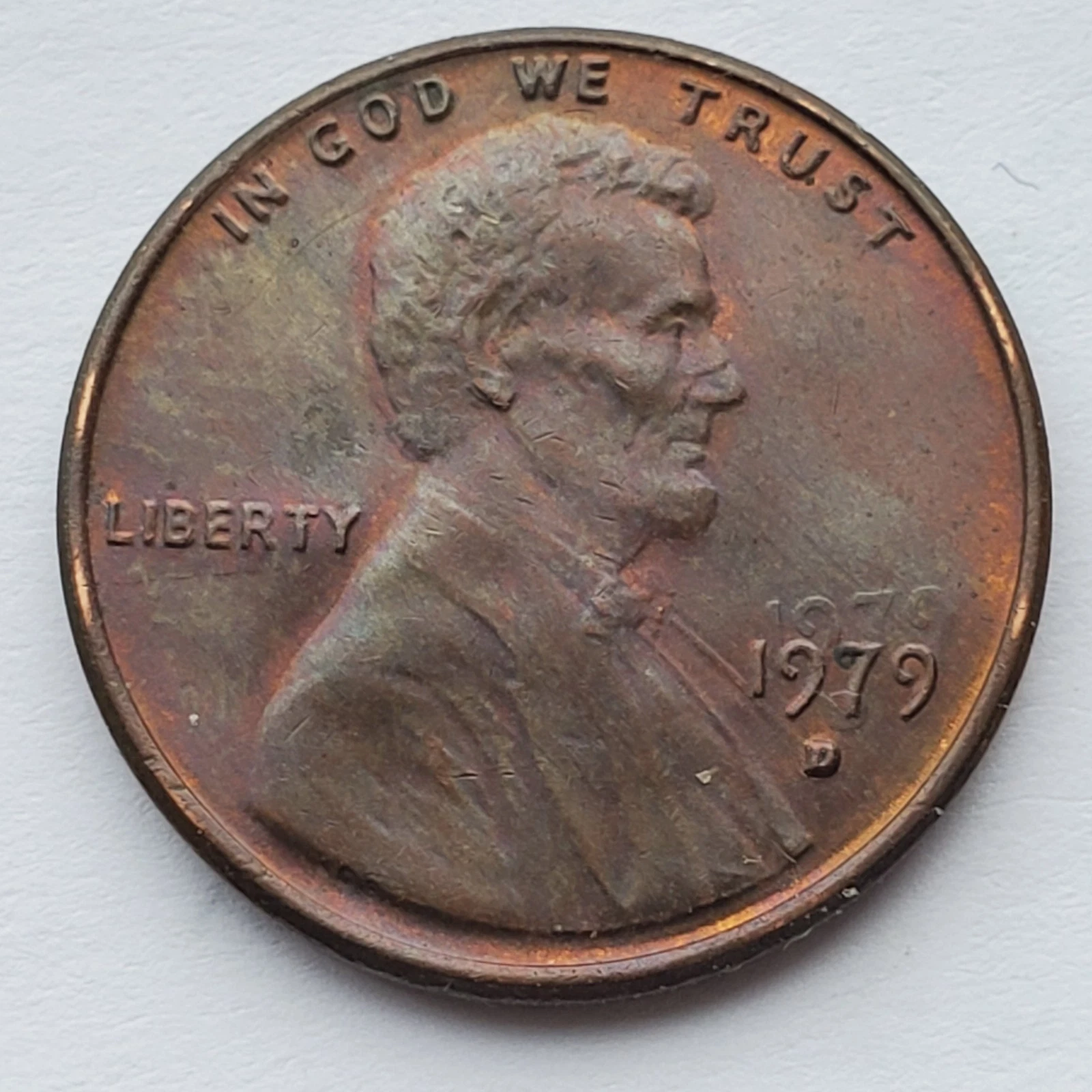 1979 D LINCOLN MEMORIAL PENNY CENT DOUBLE DIE OBVERSE DDO  ERROR COIN VERY RARE