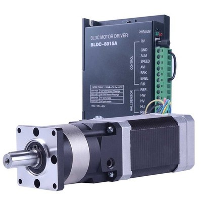 1Axis Nema 17 BLDC Geared Motor with 10:1 Gear Ratio 78W 42BLF03AG10&Drive 8015A