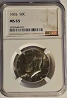 1965 50c Kennedy Half Dollar NGC MS 63