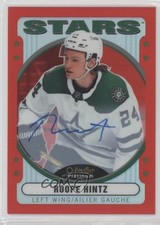 2021-22 O-Pee-Chee Platinum Retro Rainbow Red Auto Roope Hintz #R-43 Auto 0o66