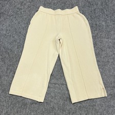St John Collection Pants Womens 4 Cream Knit Pull On Cropped Santana Trouser USA