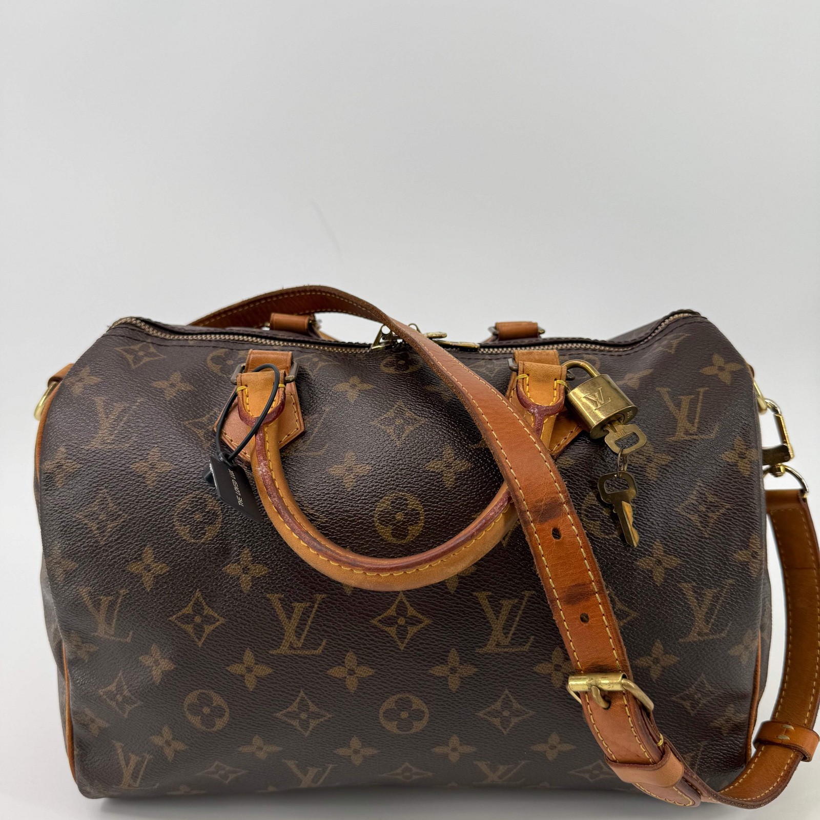 Louis Vuitton Monogram Speedy 30 Bandouliere (L-488)