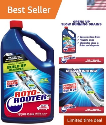 Effective 64 oz Roto-Rooter Build-Up Remover: Safe for Pipes & Grease Cutting