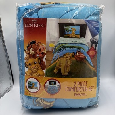 Disney The Lion King  Simba 2 Piece Twin/Full Comforter Set Reversible With Sham