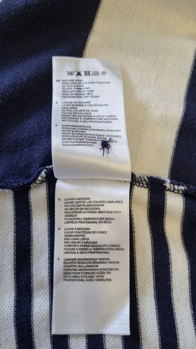 Fred Perry Polo Shirt White and Blue Stripes - Large - Casual - Picture 8 of 9