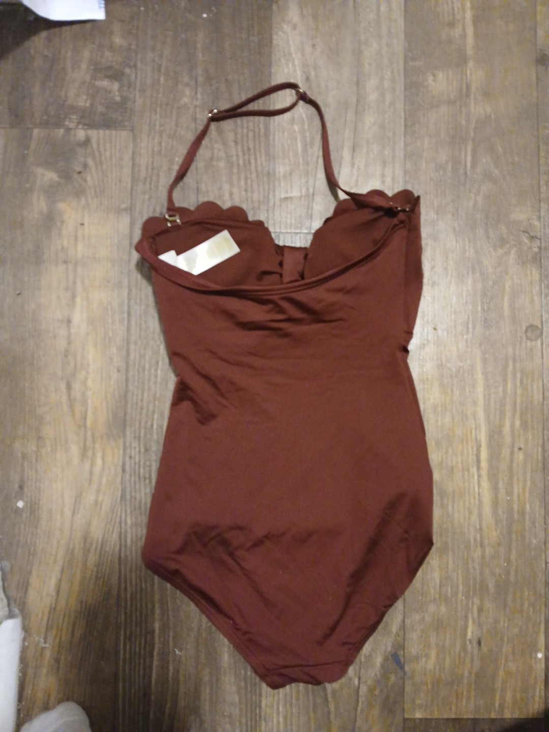 Kate Spade swimsuit one piece womens Small Sumac Red burgundy Sz.XS thumbnail 5