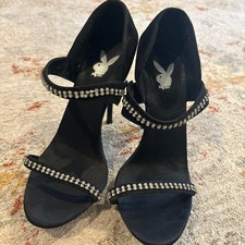 NIB, PLAYBOY SHOES, Style BEVERLY/4619 SIZE 9  Suede and Rhinestones Vintage!!
