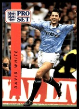 David White 1990-91 Pro Set English League #135 Manchester City Soccer READ