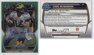 2022 Bowman U Chrome Prospect Green Refractor /99 Cade McNamara #99 Auto