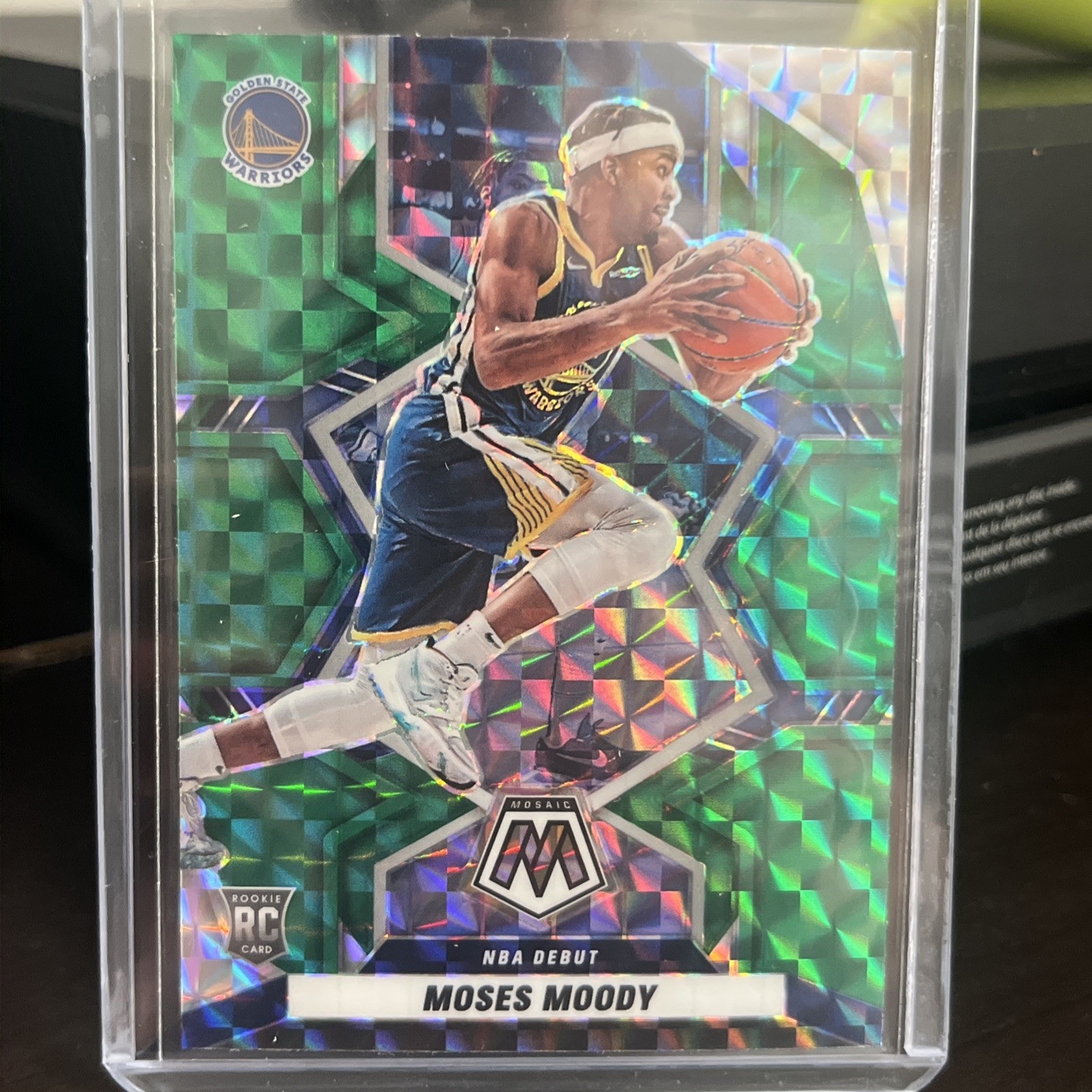2021-22 Panini Mosaic - NBA Debut Moses Moody #277 Green Mosaic Prizm (RC)