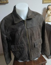 Veste Manteau Homme En Cuir Couleur Marron Taille M Cod. CC045