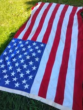 Vintage 50 Star American Large Flag Valley Forge Made in USA 6' 7" X 4' Cotton