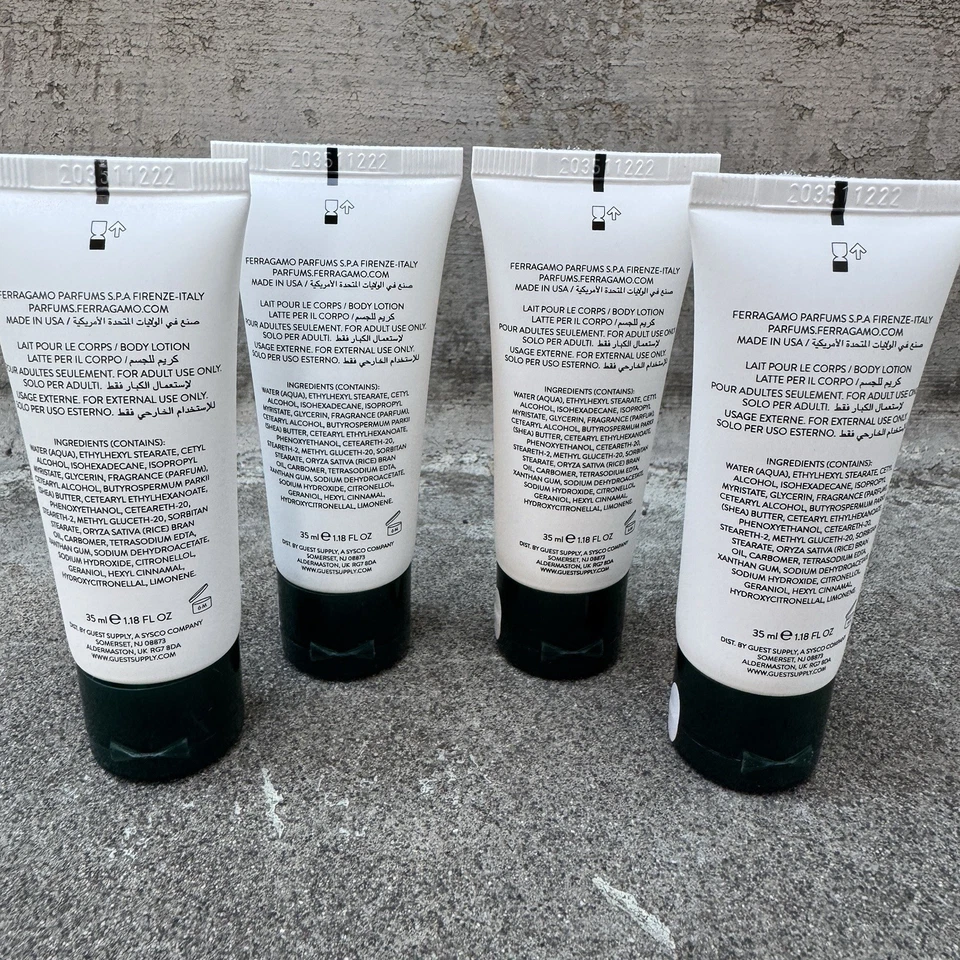 Lote de 4 crema corporal Salvatore Ferragamo Bianco Di Carrara alma toscana 1,18 oz Foto 2 de 4