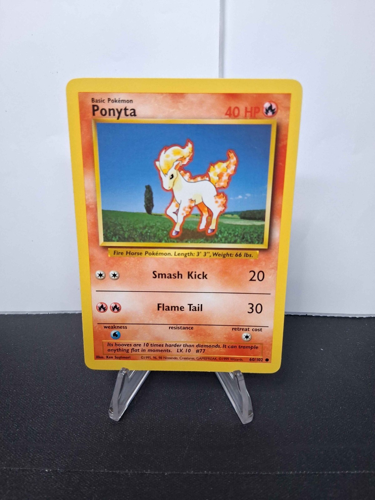 PONYTA - 60/102 - Base Set - Pokemon Card - LP