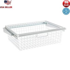 Sliding Wire Basket Closet Organization Storage Solution Drawer System Metal New