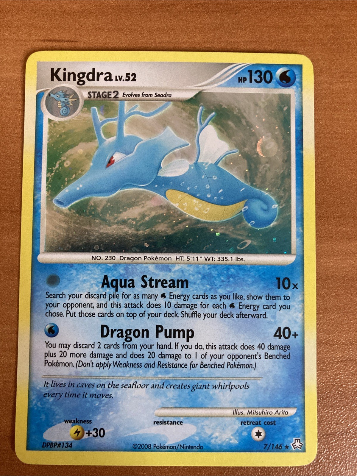 Kingdra 7/146 Pokemon TCG Diamond & Pearl: Legends Awakened Holo LP TCG Nice